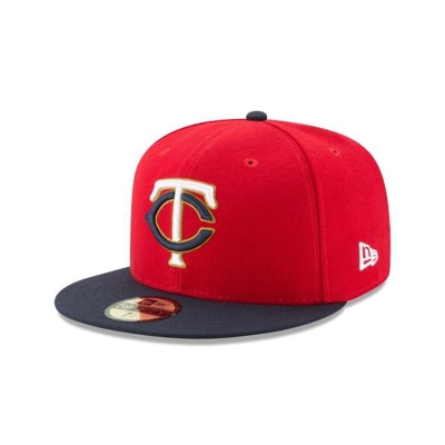 Minnesota Twins Gorra | New Era MLB Authentic Collection 59fifty Fitted Cap Mexico - Rojos